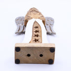 Ange Étoile douce — Bois de manguier et ailes patinées, 30 cm