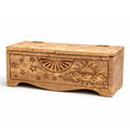 Coffret Soleil et Lune en bois sculpté