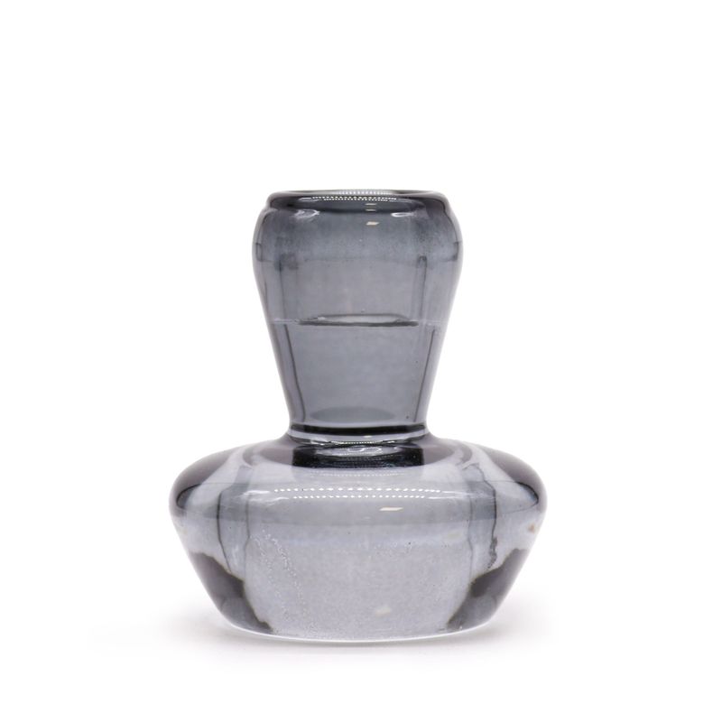 Bougeoir réversible Double sortilège en verre gris nuit