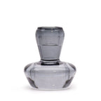 Bougeoir réversible Double sortilège en verre gris nuit