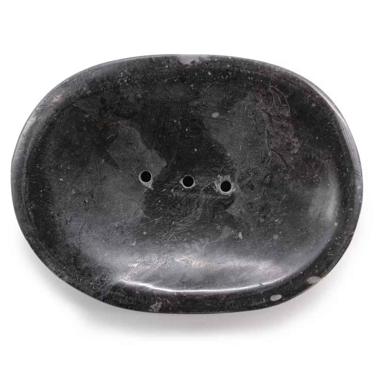 Porte-savon Veines libres en marbre noir naturel — vue 2