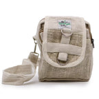 Petit sac bandoulière naturel en chanvre et coton, vue de face